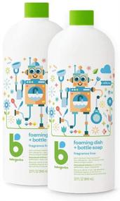 img 4 attached to 🍼 Babyganics 32oz Foaming Dish & Bottle Soap, Fragrance Free, 2 Pack - Varying Packaging Options