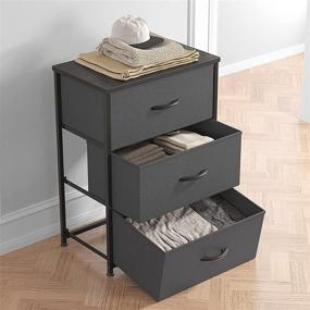 img 1 attached to 🗄️ CubiCubi Dresser Nightstand: Stylish 3 Drawer Storage Tower for Bedroom and More