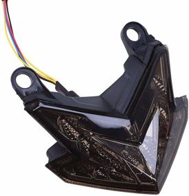 img 4 attached to 🏍️ Black Motorcycle Tail Light with Integrated Running Brake Stop Light, Turn Signals Lamp, and License Plate Bracket for Harley Honda Yamaha Suzuki Kawasaki
