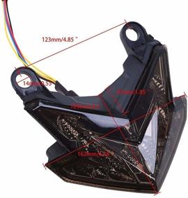 img 2 attached to 🏍️ Black Motorcycle Tail Light with Integrated Running Brake Stop Light, Turn Signals Lamp, and License Plate Bracket for Harley Honda Yamaha Suzuki Kawasaki