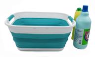 🔵 sammart 17.5l (4.6 gallon) collapsible washing tub - portable, foldable & pop up design - water capacity 13.5l/3.5 gallon - bright blue logo