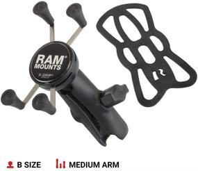 img 1 attached to 📱 RAM Mounts RAP-HOL-UN7B-201U X-Grip Phone Holder: Reliable Medium Arm Design for RAM B Size 1" Ball Components