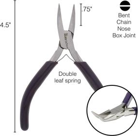 img 3 attached to The Beadsmith Bent Chain-Nose Pliers: Optimal Crafting and Repair Tool for Jewelry Making