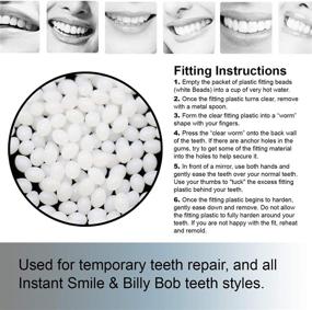 img 1 attached to 🦷 Restore Your Smile Effortlessly: 12 Packs of Instant Smile Billy Bob Replacement Thermal Adhesive Fitting Beads for Fake Teeth