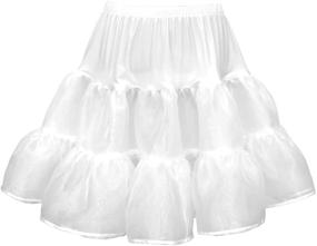 img 4 attached to Stylish BlackButterfly Organza Petticoat Skirt 🦋 for Girls in Skirts & Skorts Collection