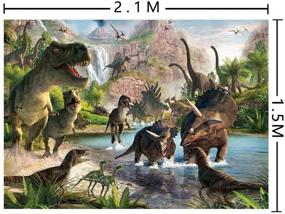 img 3 attached to 🦖 Dino Kingdom Art Studio Photography Backdrops - Jurassic Park Party Decoration Supplies - 7x5ft Vinyl Photo Background - Props for Photo Studio - xh010