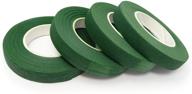 🌿 honbay 4 rolls dark green floral tapes - 30yd/roll for bouquet stem wrap & florist craft projects logo