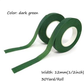 img 3 attached to 🌿 Honbay 4 Rolls Dark Green Floral Tapes - 30Yd/Roll for Bouquet Stem Wrap & Florist Craft Projects