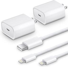 img 4 attached to 🔌 [Apple MFi Certified] iPhone 12 Fast Charger Bundle - 2 Pack 20W PD Type C Power Wall Charger Plug + 2 Pack 6FT USB C to Lightning Cords for iPhone 13 Pro Max/13 Mini/12 Pro Max/12 Mini/11 Pro Max/XS MAX