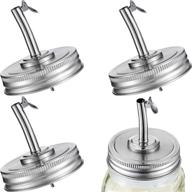 🧴 blulu 4 pieces jar oil spout lid: convenient oil pour spout dispenser for mason jars logo