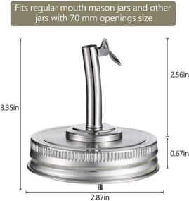 img 2 attached to 🧴 Blulu 4 Pieces Jar Oil Spout Lid: Convenient Oil Pour Spout Dispenser for Mason Jars