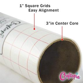 img 3 attached to 🎨 Craftopia Vinyl Transfer Paper Tape Roll 12 inch x 8 Feet Clear with Red Alignment Grid - Ideal for Cricut, Cameo, Silhouette, Self-Adhesive Oracal for Signs, Crafts, Decals - Medium to High Tack