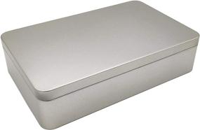 img 3 attached to Large Square Can Storage Box Case with WestKaiba Tin - Ideal for Art and Sewing Storage (Set of 2)