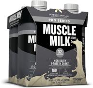 🥛 muscle milk pro series protein shake, intense vanilla flavor, pack of 4 logo