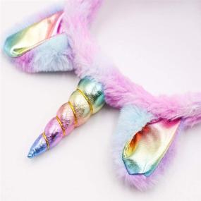 img 1 attached to Stay Warm and Cute with ZTL Foldable Unicorn Earmuffs for Girls, Kids, and Women