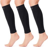 🏃 cambivo calf compression sleeves (3 pairs) for women and men - leg braces for running, cycling, shin splint support while working out логотип