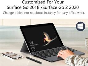img 3 attached to 🖥️ MoKo Ultra-Slim Wireless Bluetooth Keyboard for Surface Go 2/Go 2018, with Micro-USB Charging Cable and Rechargeable Battery – Black