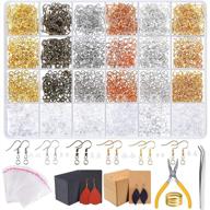 2300pcs earring making kits: jewelry making supplies with earring hooks, earring backs, jump rings, earring cards for jewelry making and earring repair by tuparka logo