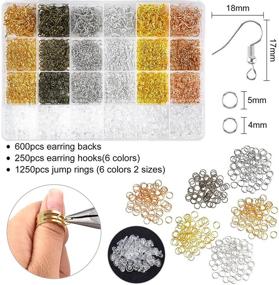 img 3 attached to 2300PCS Earring Making Kits: Jewelry Making Supplies with Earring Hooks, Earring Backs, Jump Rings, Earring Cards for Jewelry Making and Earring Repair by TUPARKA