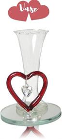 img 4 attached to 🌹 BANBERRY DESIGNS Infinity Red Rose Duo in Bud Vase - Forever Rose Collection with Heart Shaped Glass Charm and Designs – Perfect for Valentines, Mothers Day, Birthday, Christmas Gifts for Her