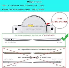 img 3 attached to 👉 MOSISO MacBook Air 11 inch Case & Keyboard Cover Skin & Screen Protector, Rose Quartz - Compatible with A1370 & A1465 Models
