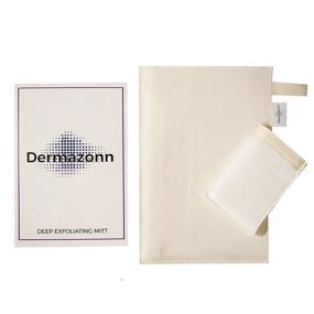 img 1 attached to 🧤 Dermazonn Silk Exfoliating Mitt for Face and Body Scrub – Shower Scrub Mitts – Turkish Bath Hammam Glove – Gentle Face Peel – Turkish Exfoliating Mitt