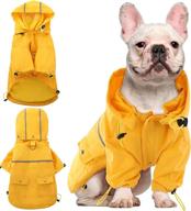 kuoser dog rain coat: packable pet jacket with hoodie, reflective poncho, leash hole & pocket - small and medium dog rainwear логотип