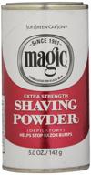 magic shaving powder strength 5 ounce logo