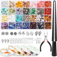 ring making kit: 28 colors crystal beads, selizo 1660pcs crystal jewelry making kit with gemstone chip beads, jewelry wire, pliers and more jewelry ring making supplies logo