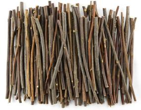 img 4 attached to TKOnline 100Pcs 10cm Wood Log Sticks for DIY Crafts and Photo Props - Craft Sticks, Wood Crafts, 0.1-0.2 inch Diameter, Photo Stick, Wood logs, Wood Craft Sticks