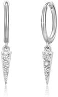 pearlove dangle earrings sterling zirconia logo