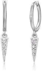 img 4 attached to PEARLOVE Dangle Earrings Sterling Zirconia