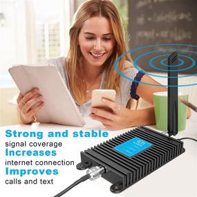 img 2 attached to Enhance Verizon and AT&T Phone Signals with FCC Approved Home Cell Phone Signal Booster - Amplify Band 2/5/12/17, Improve Internet Connections, Calls, and Text up to 4000 Sq Ft (Black)