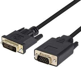 img 4 attached to 💻 DVI to VGA Cable - Male to Male Gold-Plated Cord, DVI-D 24+1 to VGA 6 Feet Cable for Computer, PC Host, Laptop, Graphics Card to HDTV, LG HP Dell Monitor, Display Screen, Projector