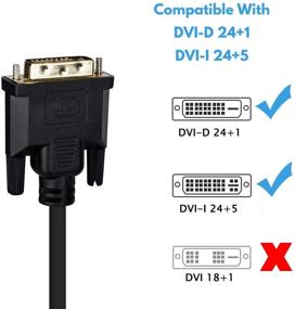 img 2 attached to 💻 DVI to VGA Cable - Male to Male Gold-Plated Cord, DVI-D 24+1 to VGA 6 Feet Cable for Computer, PC Host, Laptop, Graphics Card to HDTV, LG HP Dell Monitor, Display Screen, Projector