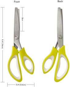 img 3 attached to 🪡 Pinking Shears Zig Zag Sewing Scissors for Fabric, Heavy Duty & Sharp Blade, Clean Cutting, Comfortable Grip, Easy to Use - 9.5''