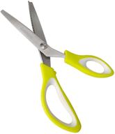 🪡 pinking shears zig zag sewing scissors for fabric, heavy duty & sharp blade, clean cutting, comfortable grip, easy to use - 9.5'' logo