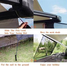 img 2 attached to Easy Install RV Awning Shade Screen - Sunshade Kit with UV Blocker, Black, 8ft x 10ft3in