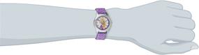img 1 attached to Disney Kids' W000409 Tween Rapunzel Stainless Steel Watch with Purple Glitter Strap