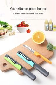 img 3 attached to Green LCPCX Stainless Steel Peeler and Fruit Knife Set - 2-Piece Combination Kit for Enhanced Kitchen Tools