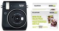 fujifilm instax mini 70 - instant film camera (black) and instax mini film value pack - 60 images logo