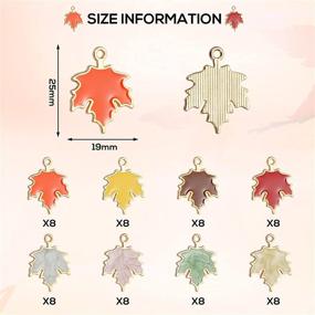 img 3 attached to 🍁 Enhance Your DIY Jewelry Collection with BENOSPACE 64 Pieces Fall Maple Leaf Charm Pendants