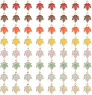 🍁 enhance your diy jewelry collection with benospace 64 pieces fall maple leaf charm pendants logo