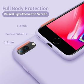 img 2 attached to Чехол Cordking из силикона Ultra Slim Shockproof для iPhone 8 Plus, iPhone 7 Plus [с мягкой подкладкой из антискользящего волокна], 5,5 дюймов - Гвоздика фиолетовая