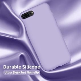 img 1 attached to 📱 Cordking Silicone Ultra Slim Shockproof Phone Case for iPhone 8 Plus, iPhone 7 Plus [with Soft Anti-Scratch Microfiber Lining], 5.5 inch - Clove Purple