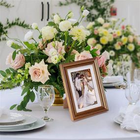 img 2 attached to 🖼️ MEBRUDY 5x7 Picture Frames Set of 6 - Display Photos 5x7 or 6x8, Elegant Gold Frames for Wall Mount or Tabletop Use