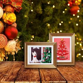 img 3 attached to 🖼️ MEBRUDY 5x7 Picture Frames Set of 6 - Display Photos 5x7 or 6x8, Elegant Gold Frames for Wall Mount or Tabletop Use