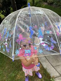 img 1 attached to 🌂 Transparent Bubble Umbrella with Handle: Ideal for Stick Umbrellas