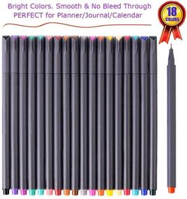 img 3 attached to 🖊️ iBayam Journal Planner Pens - 18 Vibrant Colors - Fine Point Markers - Fine Tip Drawing Pens - Porous Fineliner Pens for Bullet Journaling, Writing, Note Taking, Calendar, Coloring - Art, Office & School Supplies