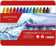 🎨 vibrant water-soluble pastels by caran d'ache: classic neocolor ii, 15 colors logo